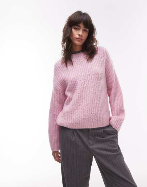 ARKET – Strickpullover aus Wolle und mit Mohairwollanteil in Rosa - view 1