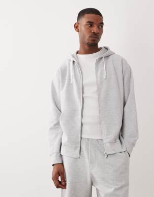 Arket Structured Hoodie In Gray