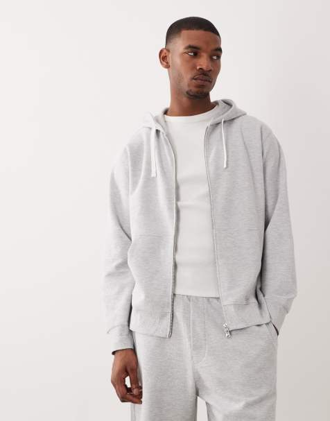ARKET structured hoodie in light heather gray - part of a set - view 1
