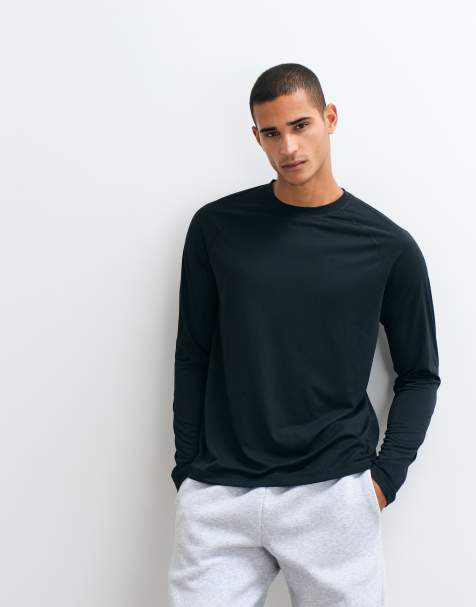 ARKET - sudadera negra con cuello redondo - view 1