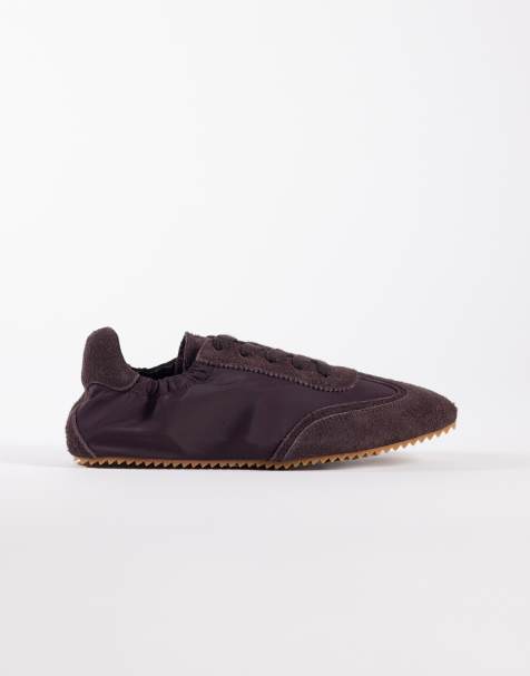 ARKET suede sneakers in chocolate brown - view 1