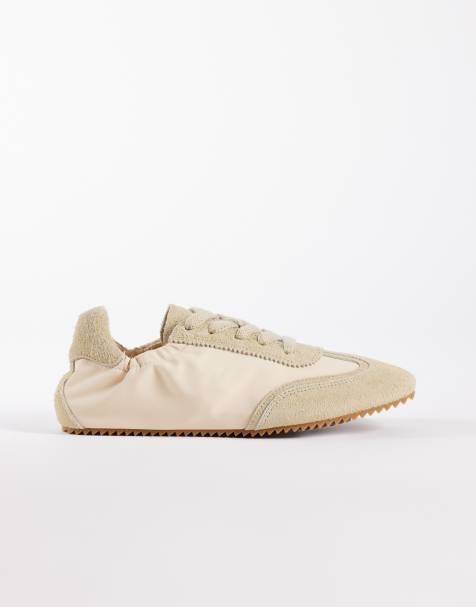 ARKET suede sneakers in light beige - view 1