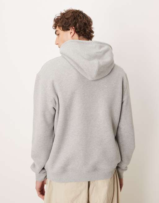 ARKET sueded sweatshirt hoodie in gray, 3 of 5