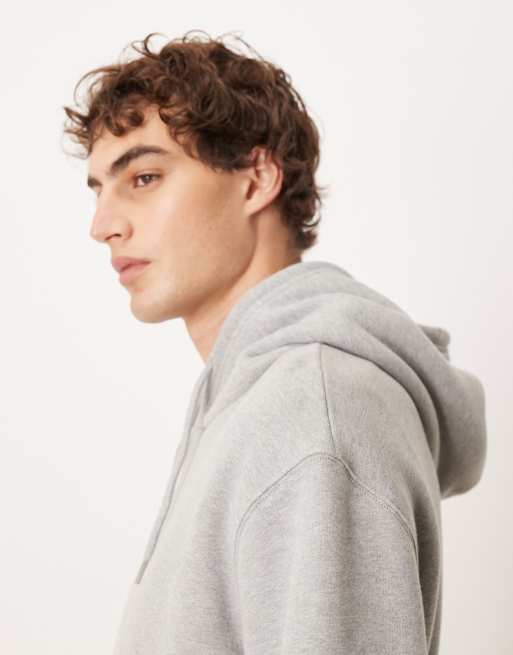 ARKET sueded sweatshirt hoodie in gray, 4 of 5