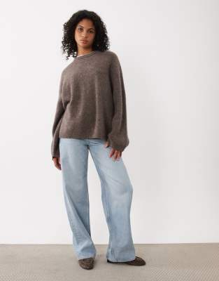 Arket Super Soft Alpaca And Wool Relaxed Sweater In Brown