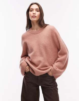 Arket Super Soft Alpaca And Wool Relaxed Sweater In Pink