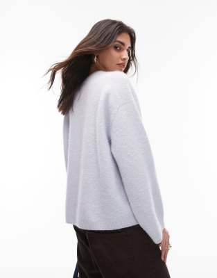 Shop Arket Super Soft Alpaca Wool Blend Relaxed Sweater In Blue
