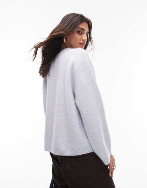 ARKET super soft alpaca wool blend relaxed sweater in light blue