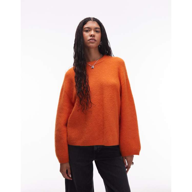 別注 DRY2-Pack CrewNeckTeeGU251-70291A-ARK ARKET super soft alpaca wool blend relaxed sweater in orange | ASOS
