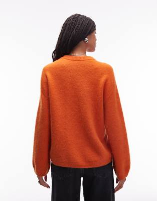 Arket Super Soft Alpaca Wool Blend Relaxed Sweater In Orange