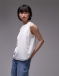 [Arket] ARKET super soft tank top in white L WHITE