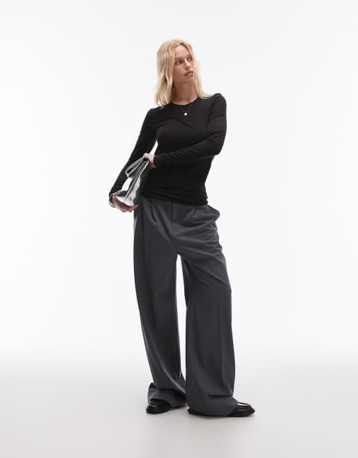 ARKET super stretch jersey close fit top with long sleeves in