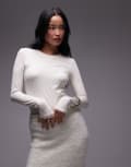[Arket] ARKET super stretch jersey close fit top with long sleeves in off white XS Off white
