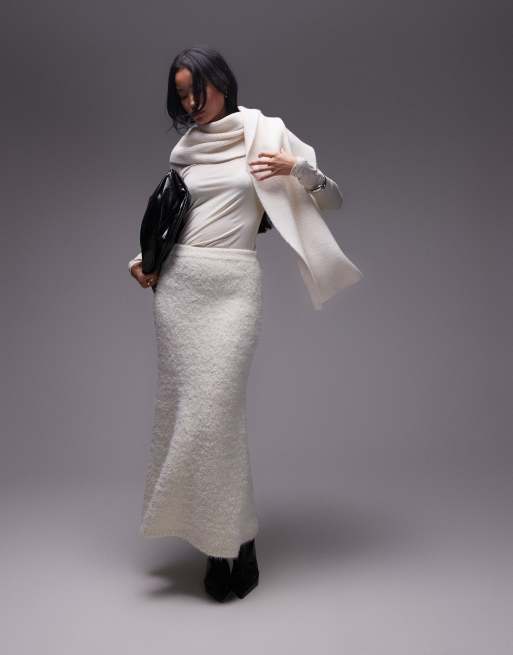 ARKET super stretch jersey close fit top with long sleeves in off