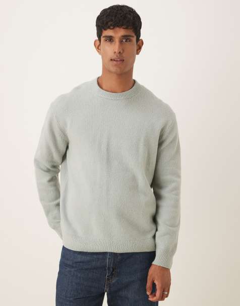 ARKET supersoft crew neck knitted jumper in green - view 1