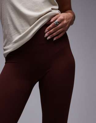 Arket Supersoft Stretch Leggings With Deep Waistband In Animal Print