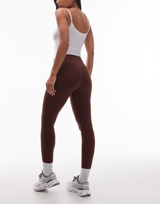 ARKET – Superweiche Stretch-Leggings in Braun mit tiefem Bund, 3 von 5