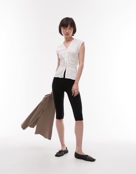 ARKET - Superzachte capri legging in zwart - view 1