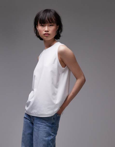 ARKET - Superzachte tanktop in wit - view 1