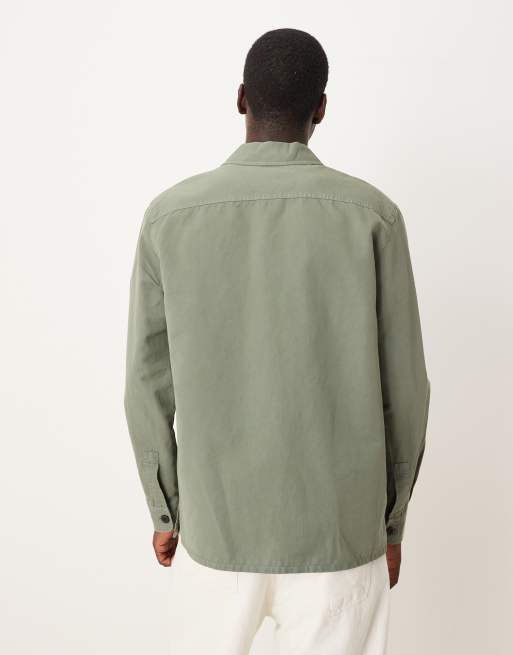 ARKET - Surchemise en tissu technique martelé - Vert kaki, 5 de 5