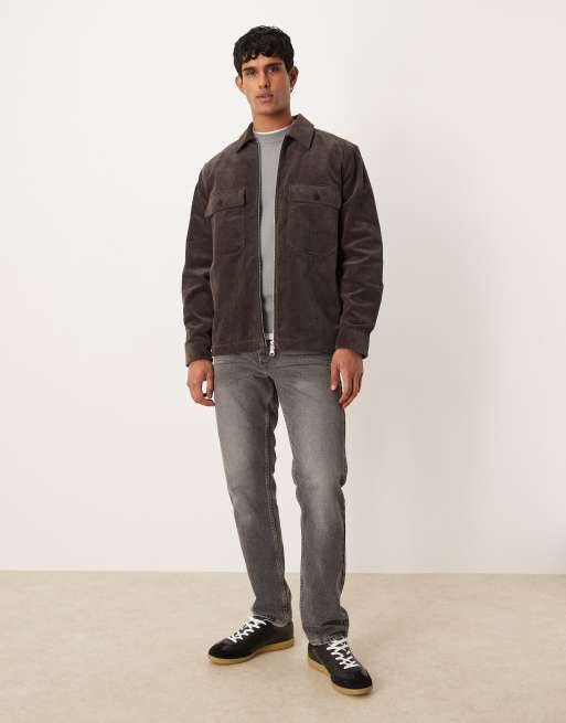 ARKET - Surchemise oversize zippée en velours côtelé - Marron foncé, 2 de 5