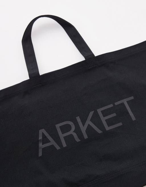 ARKET – Svart toteväska i canvas och oversize, 4 av 4