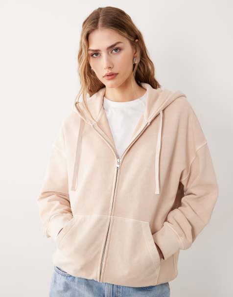 ARKET - Sweat à capuche épais à fermeture éclair - Beige clair - view 1