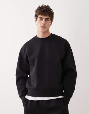 ARKET - Sweat en imitation néoprène à assortir - Noir