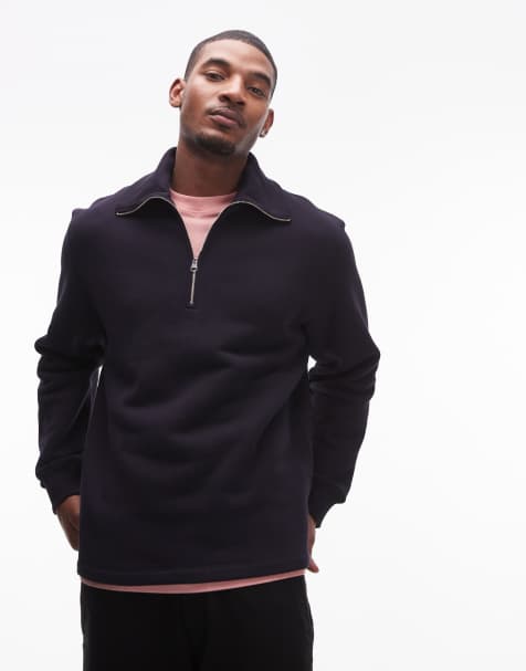 ARKET - Sweat épais à col zippé - Bleu - view 1