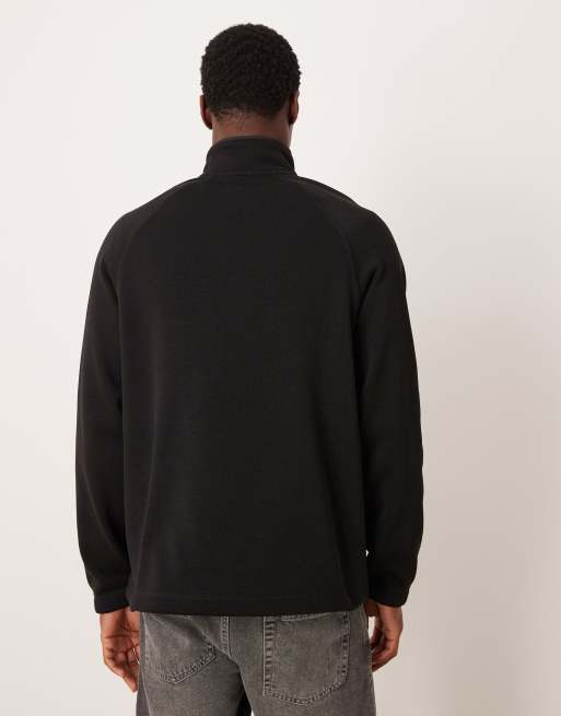 ARKET - Sweat molletonné en coton à col zippé - Noir, 3 de 5