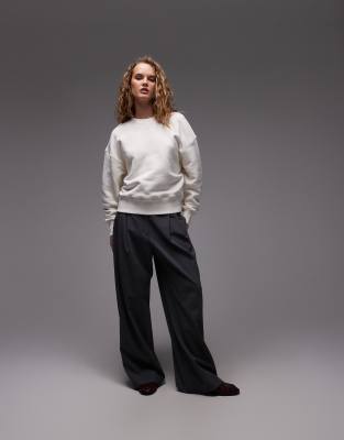 ARKET - Sweat oversize en coton éponge épais - Blanc cassé-Gris