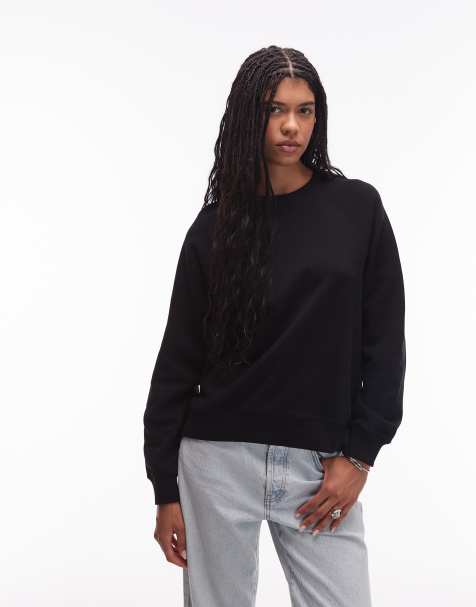 ARKET - Sweat ras de cou en tissu éponge doux - Noir - view 1