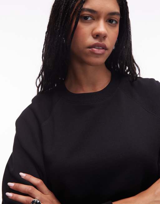 ARKET - Sweat ras de cou en tissu éponge doux - Noir, 2 de 4