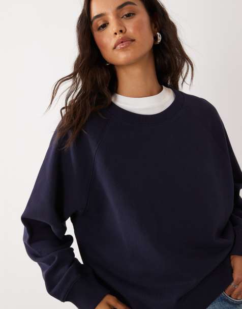ARKET Sweatshirt aus Frottee in Marineblau - view 1