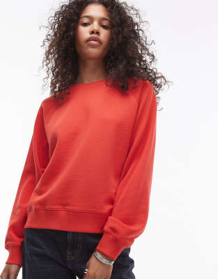 ARKET - Sweatshirt aus weichem Terry-Stoff in Rot