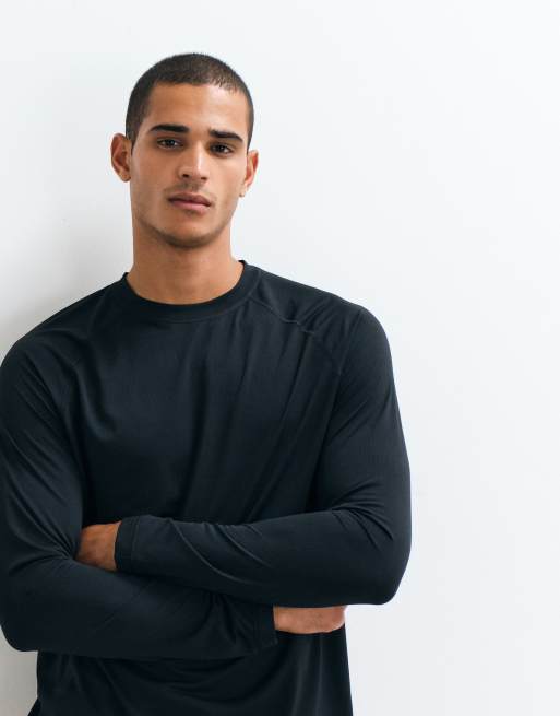 ARKET sweatshirt med rund halsringning för gym i svart, 4 av 10
