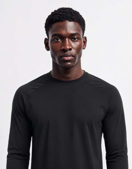 ARKET sweatshirt med rund halsringning för gym i svart, 9 av 10