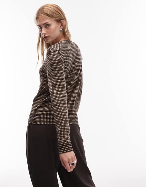 ARKET – Sweter z czystej wełny w kratkę, 4 z 4