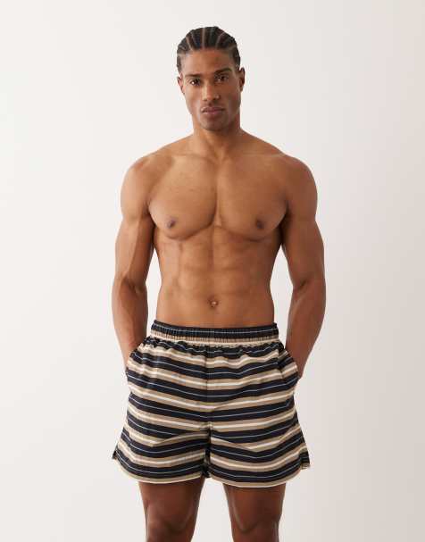 ARKET swim shorts in retro stripes - view 1