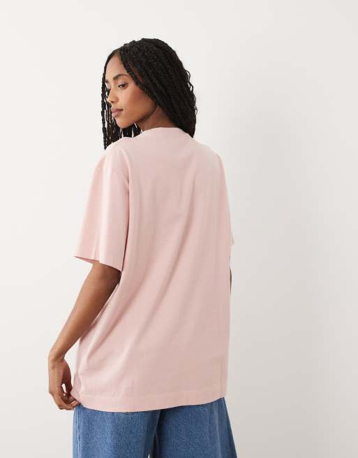 ARKET - T-shirt à manches courtes avec imprimé devant - Rose clair, 4 de 4