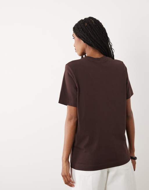 ARKET - T-shirt a maniche corte marrone scuro, 4 di 4