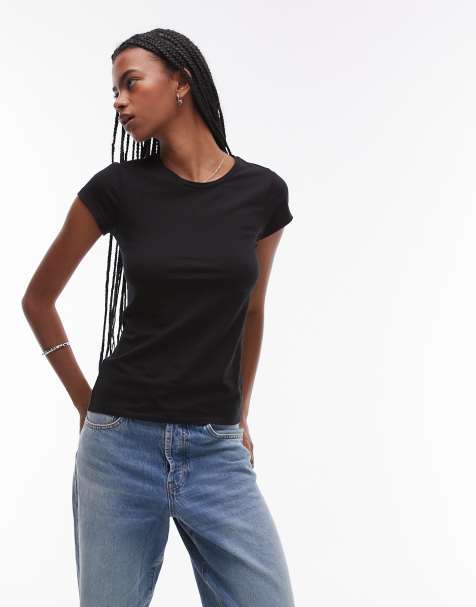 ARKET - T-shirt ajusté ultra doux à manches courtes - Noir - view 1