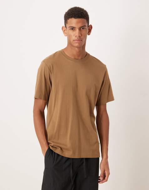 ARKET – T-Shirt aus mittelschwerem Jersey in Braun - view 1