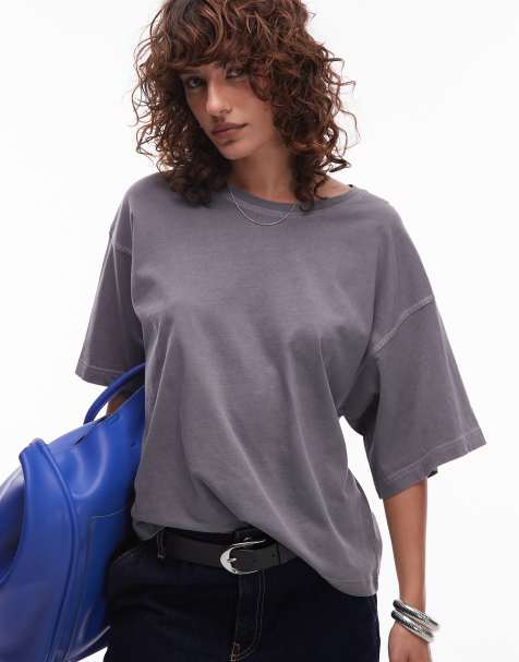 ARKET - T-shirt coupe carrée - Gris délavé - view 1