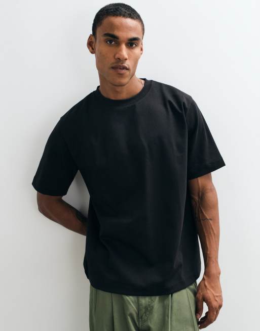 ARKET - T-shirt en jersey - Noir, 2 de 5