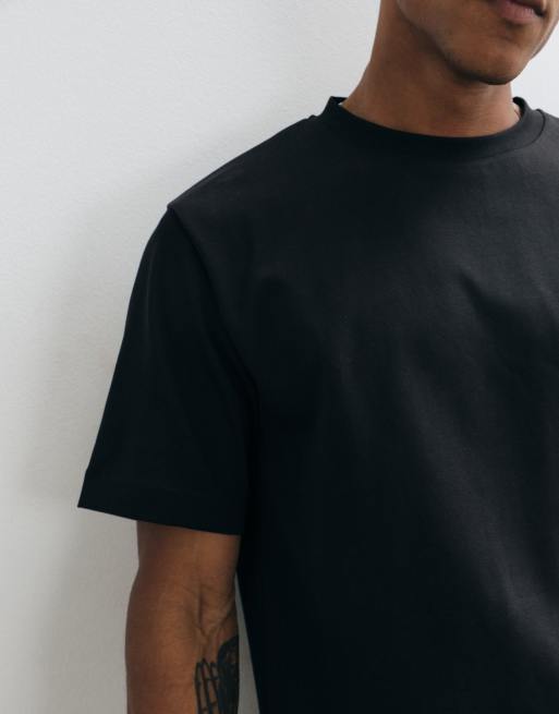 ARKET - T-shirt en jersey - Noir, 3 de 5