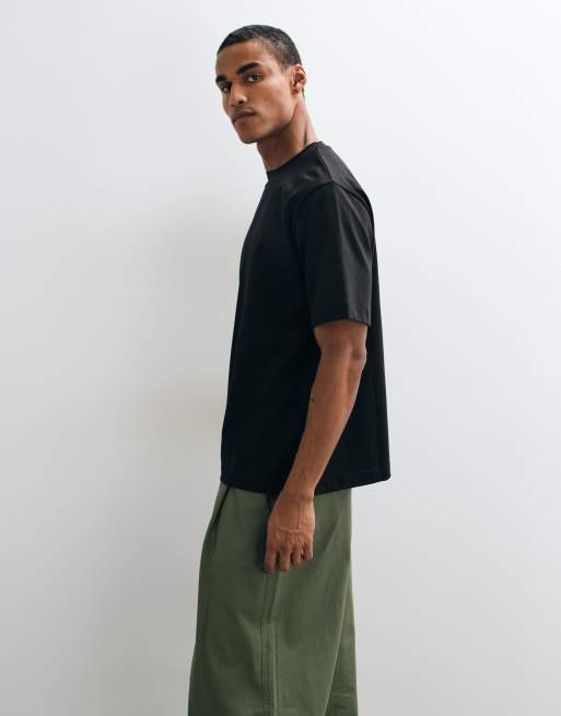 ARKET - T-shirt en jersey - Noir, 4 de 5