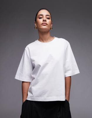 T-shirt épais coupe carrée - Blanc S
