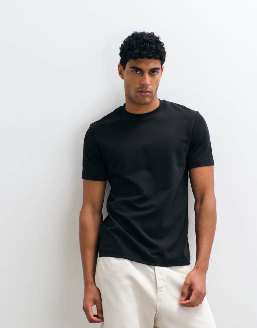 ARKET - T-shirt épais en coton pur - Noir, 5 de 5