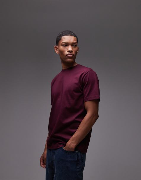 ARKET t-shirt in burgundy - view 1